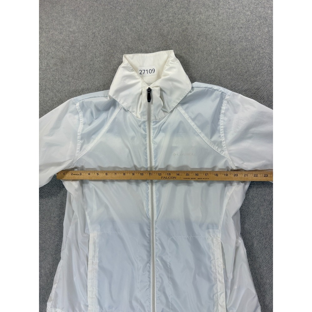 Columbia Performance Water Resistance Hooded Rain Jacket (Women's XL) White - Picture 7 of 12